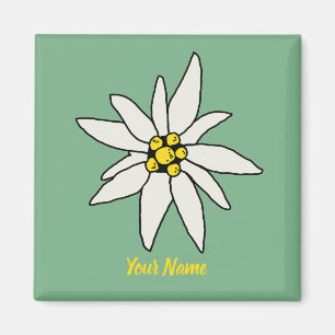 Imán Edelweiss Chalet Flower Retro Huts Vintage Alm