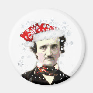 Imán Edgar Allan Poe Navidades Gorra Snowflake