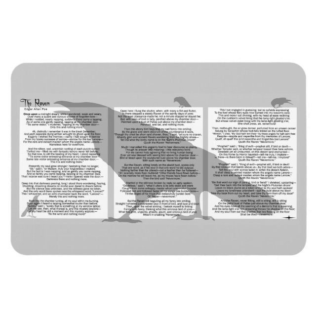 Imán Edgar Allan Poe The Raven (Horizontal)