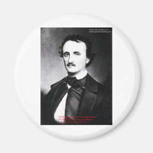 Imán Edgar Allen Poe "Bouts Of Sanity" Cita Regalos Tee