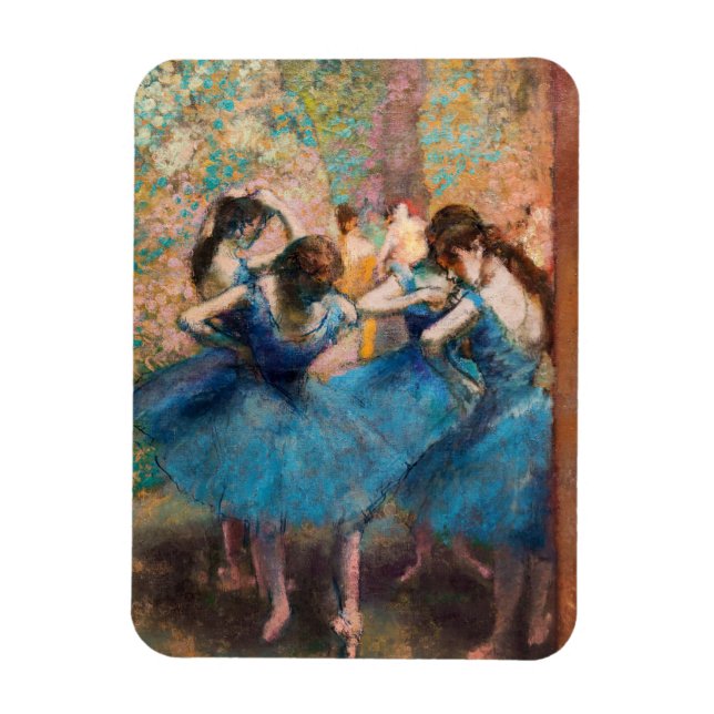 Imán Edgar Degas - Bailarinas de azul (Vertical)