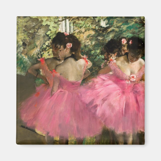Imán Edgar Degas - Bailarinas de rosa (Frente)