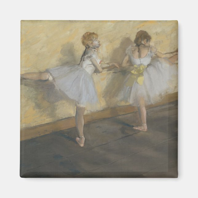 Imán Edgar Degas | Bailarinas practicando en el Barre (Frente)