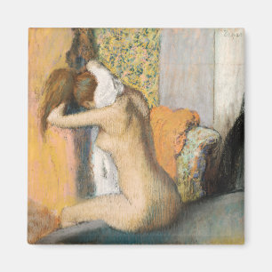 Imán Edgar Degas   Después del baño, la mujer se seca e