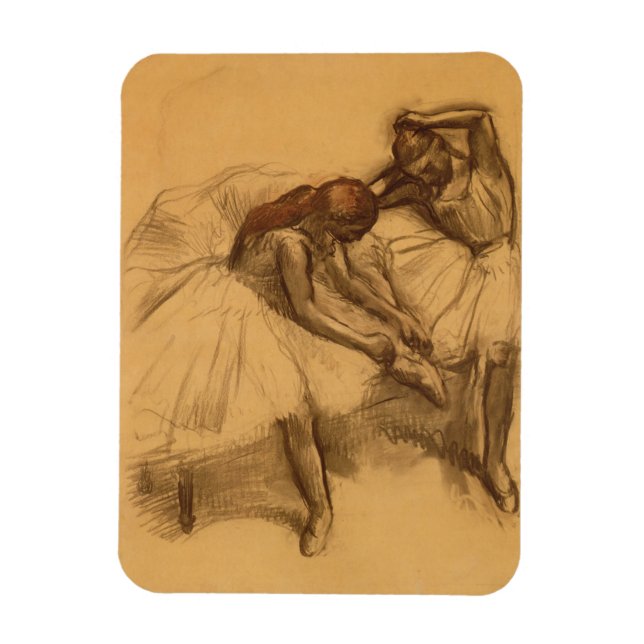 Imán Edgar Degas | Dos bailarinas (Vertical)
