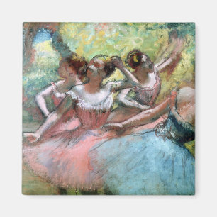 Imán Edgar Degas el   cuatro bailarinas en la etapa