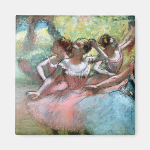 Imán Edgar Degas el   cuatro bailarinas en la etapa