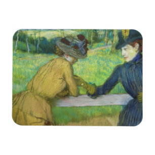 Imán Edgar Degas el   dos mujeres que se inclinan en