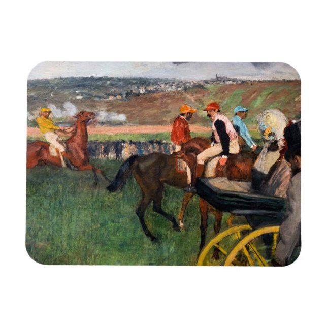 Imán Edgar Degas - En las carreras (Horizontal)