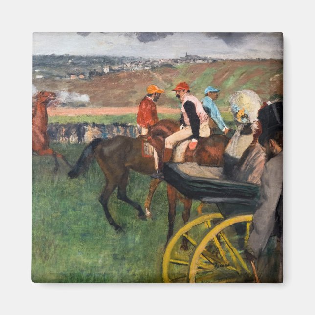 Imán Edgar Degas - En las carreras (Frente)