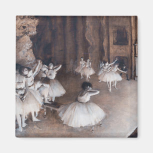 Imán Edgar Degas - Ensayo de ballet en el escenario