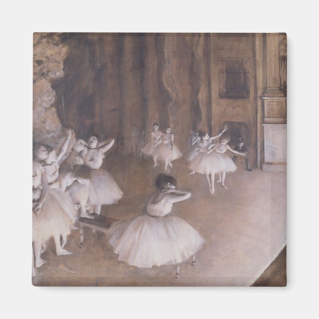 Imán Edgar Degas | ensayo de ballet en el escenario, 18 (Frente)