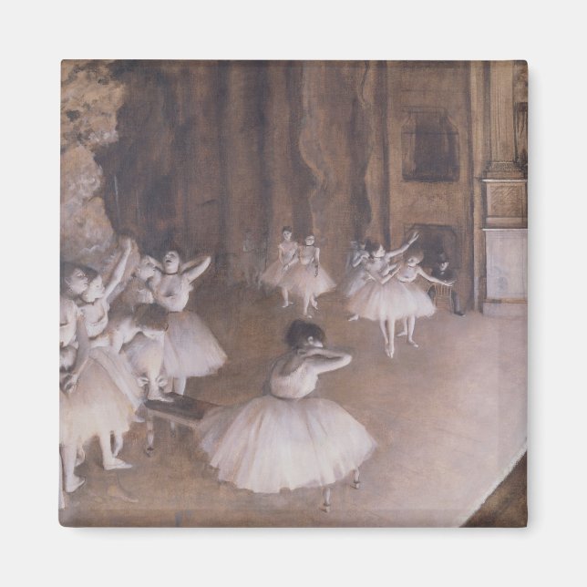 Imán Edgar Degas | ensayo de ballet en el escenario, 18 (Frente)