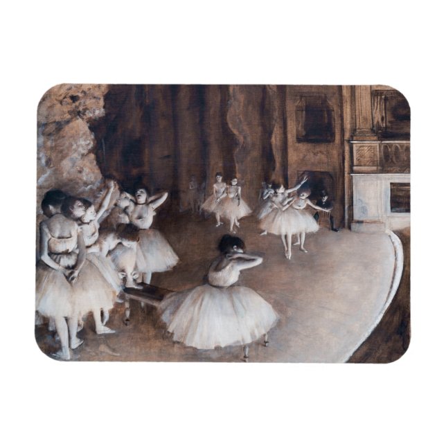 Imán Edgar Degas - Ensayo de ballet sobre el escenario (Horizontal)
