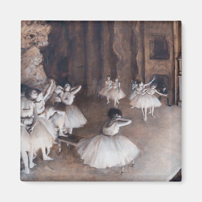 Imán Edgar Degas - Ensayo de ballet sobre el escenario (Frente)