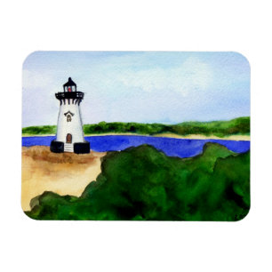 Imán Edgartown Lighthouse Rectangle Magnet
