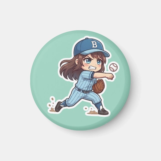 Imán Edición Chibi Baseball 2026 - Lanzamiento del Lanz (Frente)