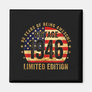 Imán Edición de 1946 80 cumpleaños 80 años americano F