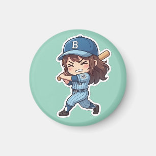 Imán Edición de béisbol Chibi - Bateador pesado