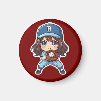 Imán Edición de béisbol Chibi - Posición lista