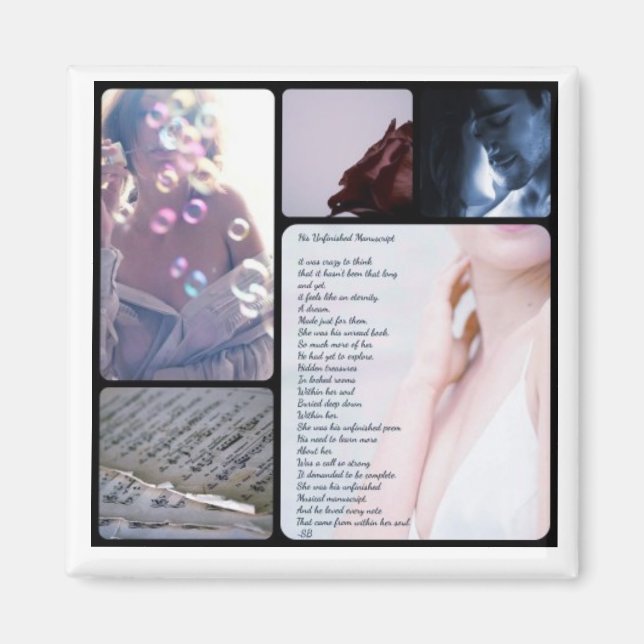 Imán edición inconclusa de poema 2 (Frente)