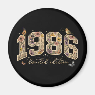Imán Edición Limitada Cumpleaños 40 Floral 1986