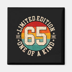 Imán Edición limitada de cumpleaños 65 vintage 1961 de
