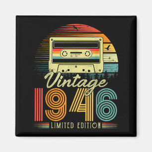 Imán Edición Limitada Retro Vintage 1946 80 Años Bi