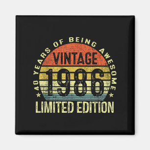 Imán Edición Limitada Vintage 1986 40 Años Cumpleaños 4