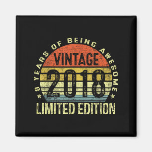 Imán Edición Limitada Vintage 2018 de 8 Años 8º Cumplea