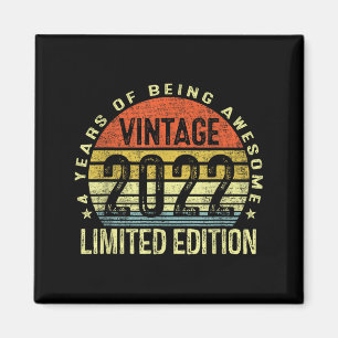 Imán Edición Limitada Vintage 2022 4 Años 4º Cumpleaños