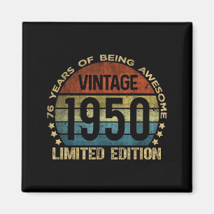 Imán Edición Limitada Vintage de 76 Años 1950 Cumpleaño