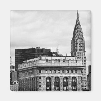 Imán Edificio Chrysler, Flatiron, Clouds B&W
