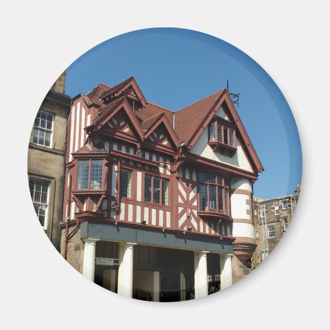 Imán Edificio de armazones de encino Tudor, Edimburgo,  (Frente)