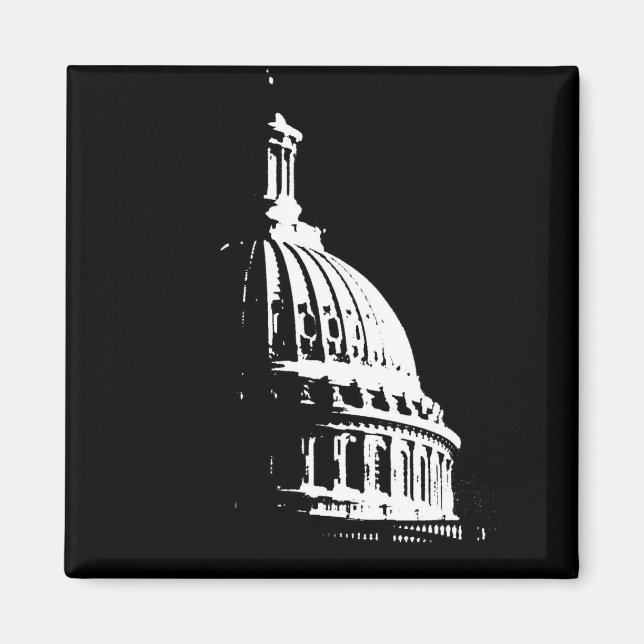 Imán Edificio de capital B&W (Frente)