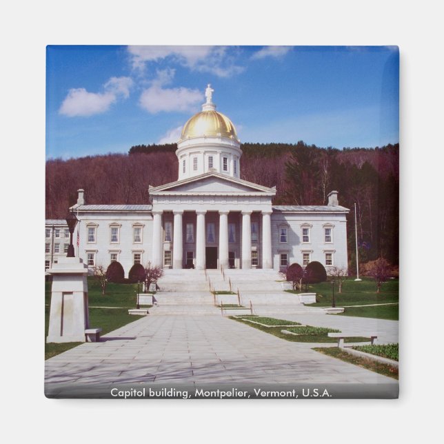 Imán Edificio del Capitolio, Montpelier, Vermont, EE.UU (Frente)