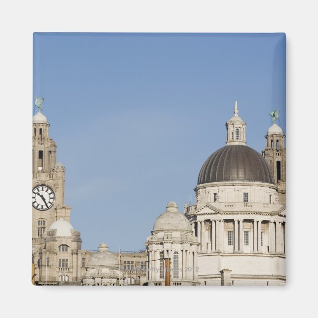 Imán Edificio del Hígado, Liverpool, Inglaterra (Frente)