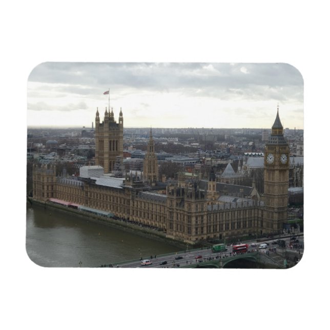 Imán Edificio del Parlamento de Londres 3"x4" Magnet (Horizontal)