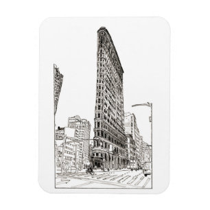Imán Edificio Flatiron Ilustracion de la ciudad de Nuev