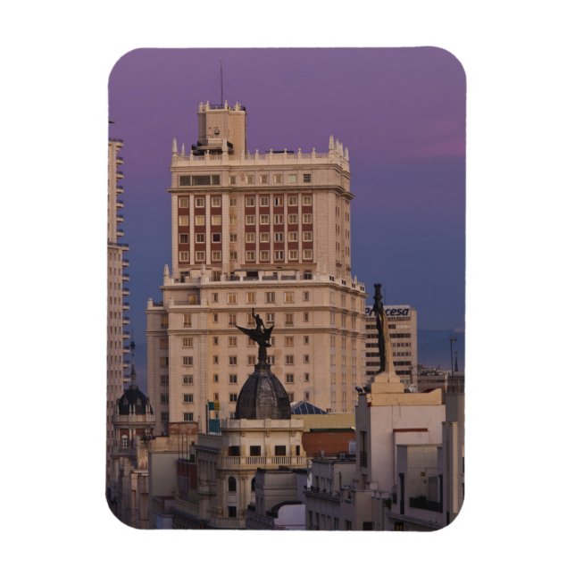 Imán Edificios a lo largo de Gran Vía y Edificio España (Vertical)