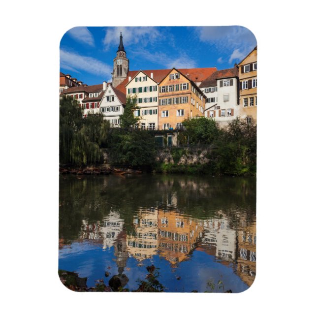 Imán Edificios a lo largo del río | Alemania (Vertical)
