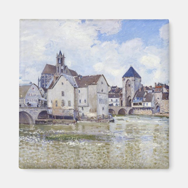 Imán Edificios de Alfred Sisley y puentes con agua (Frente)