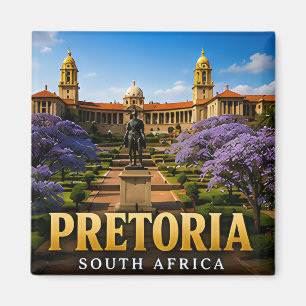 Imán Edificios de la Unión de Pretoria y flores de jaca