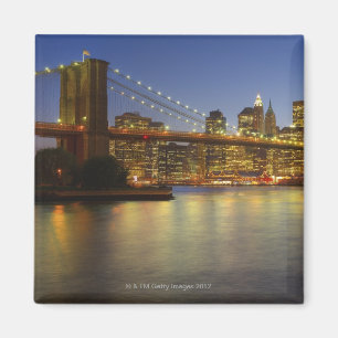 Imán Edificios del puente y de New York City de