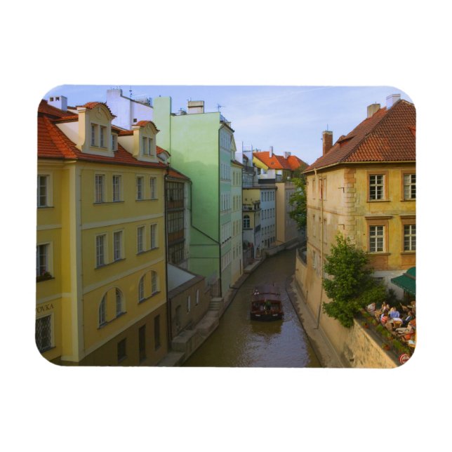 Imán Edificios históricos con canal, Praga, Checa (Horizontal)