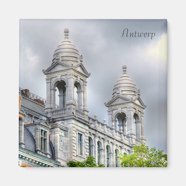 Imán Edificios históricos en Amberes (Frente)