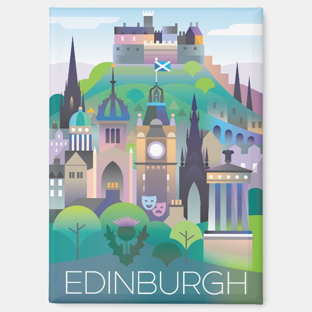 Imán Edinburgh Refrigerator Magnet (Anverso)