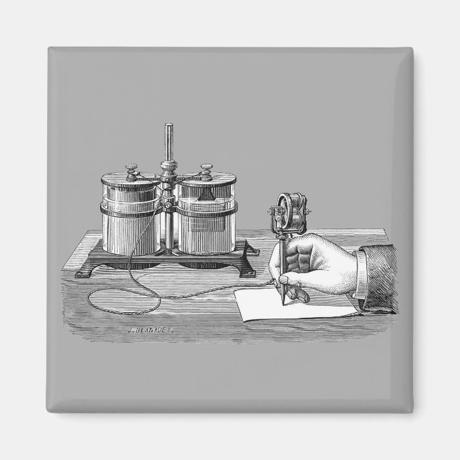 Imán Edison, escritor antiguo de Steampunk (Frente)