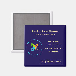 Imán Editable House Cleaning Business Magnet Modern Des