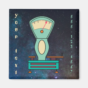 Imán Editable Retro Scale Company